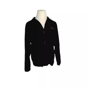 Perry Ellis Large Full Zip Black Fleece Jacket Men